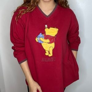 Vintage Disney 90s disney Winnie the Pooh Hunny v-neck sweatshirt